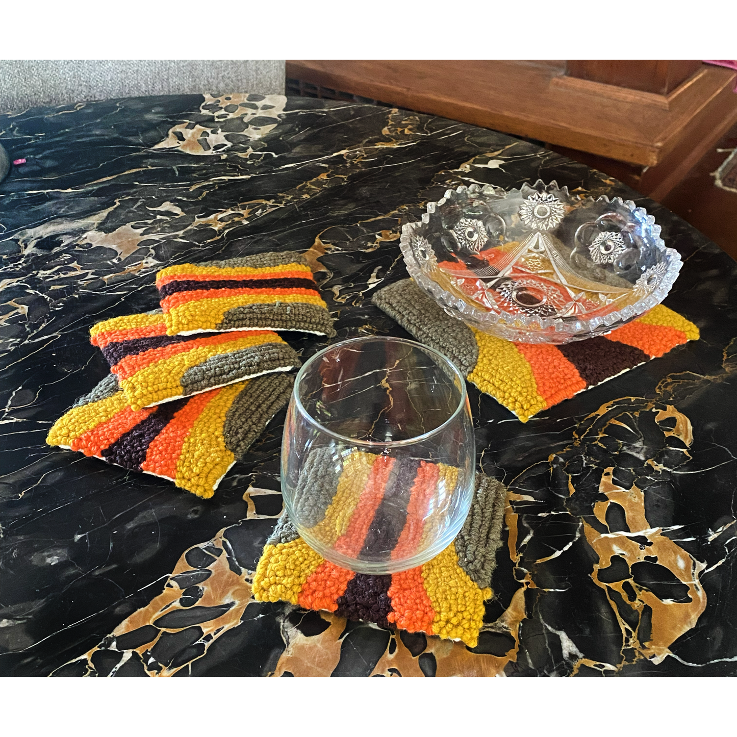 The 70's Called - Mug Rugs and Trivet