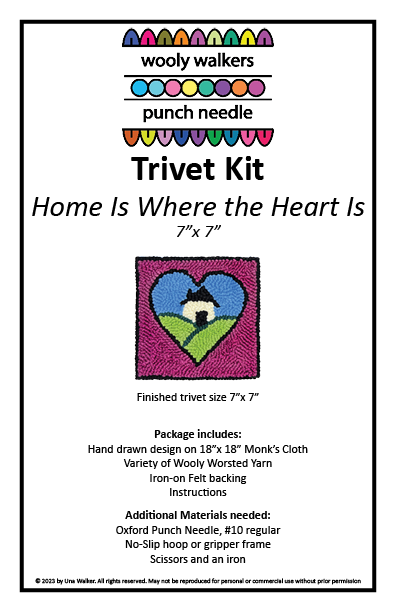 Trivet Kit - Home Is Where the Heart Is, 7"x 7"