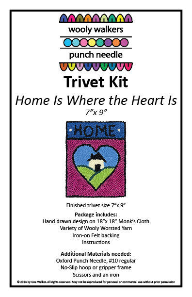 Trivet Kit - Home Is Where the Heart Is, 7"x 9"