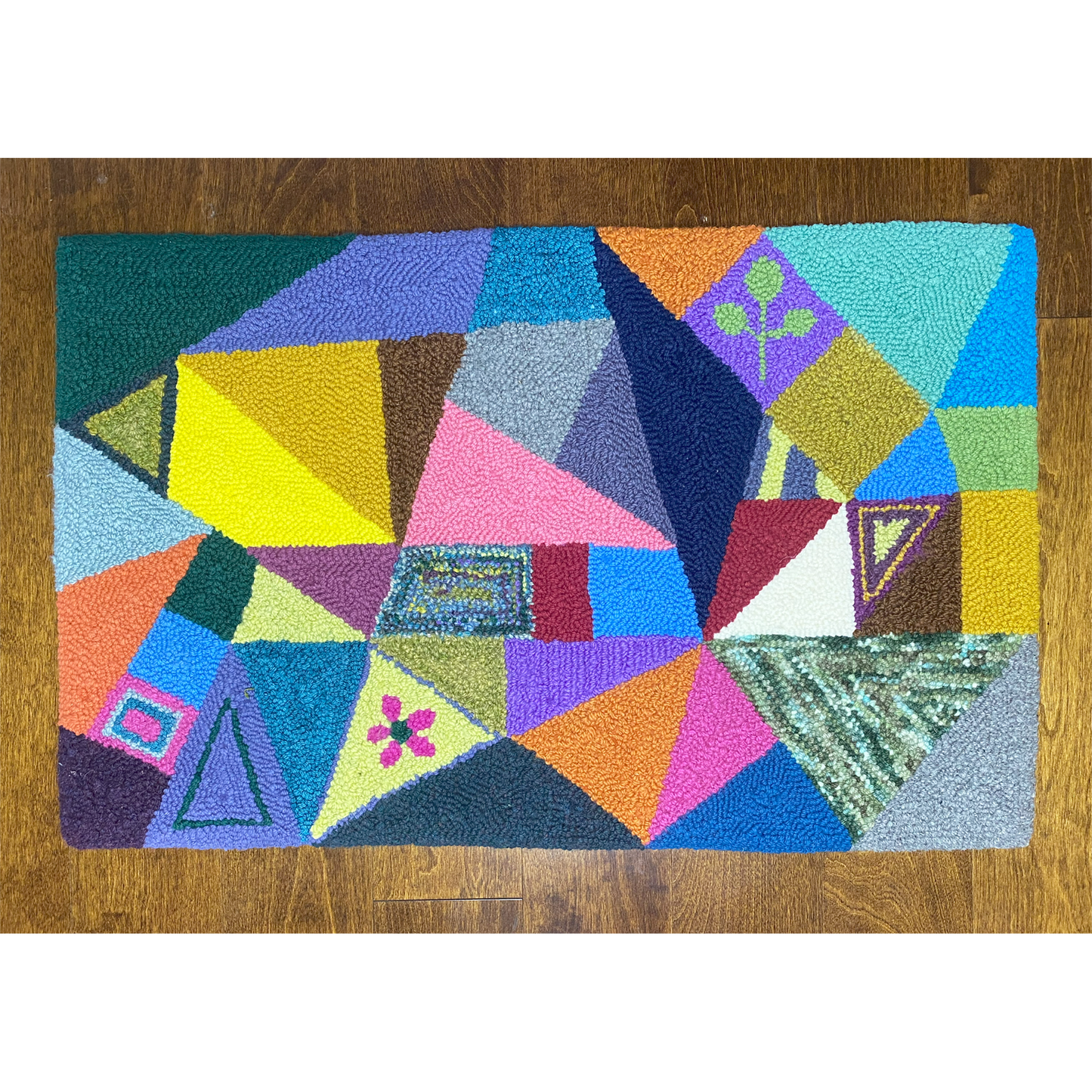 Scrappy Crazy Quilt Rug