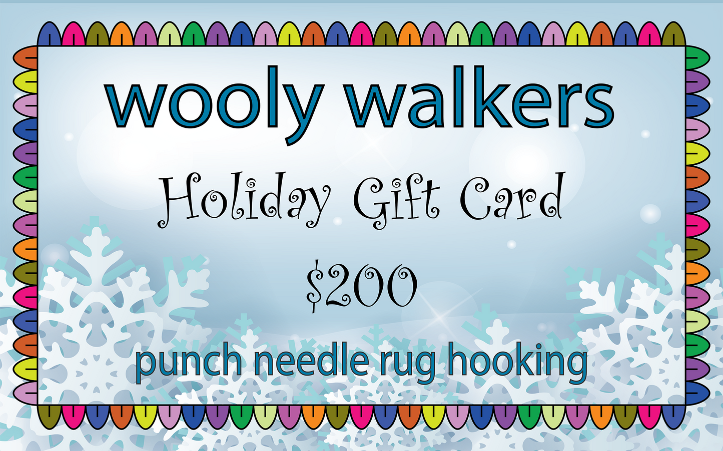 Wooly Walkers Holiday Gift Card
