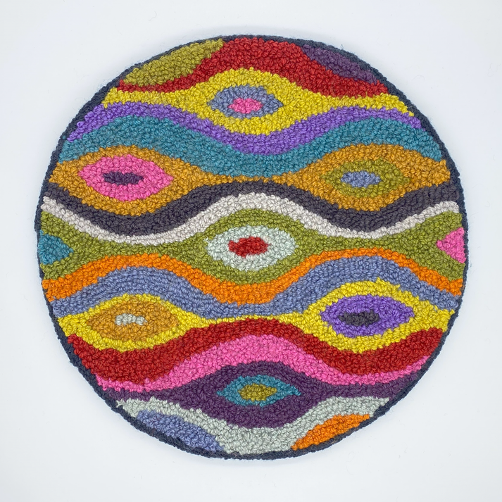 Ogee Chair Pad - Punch Needle Rug Hooking Pattern – wooly walkers